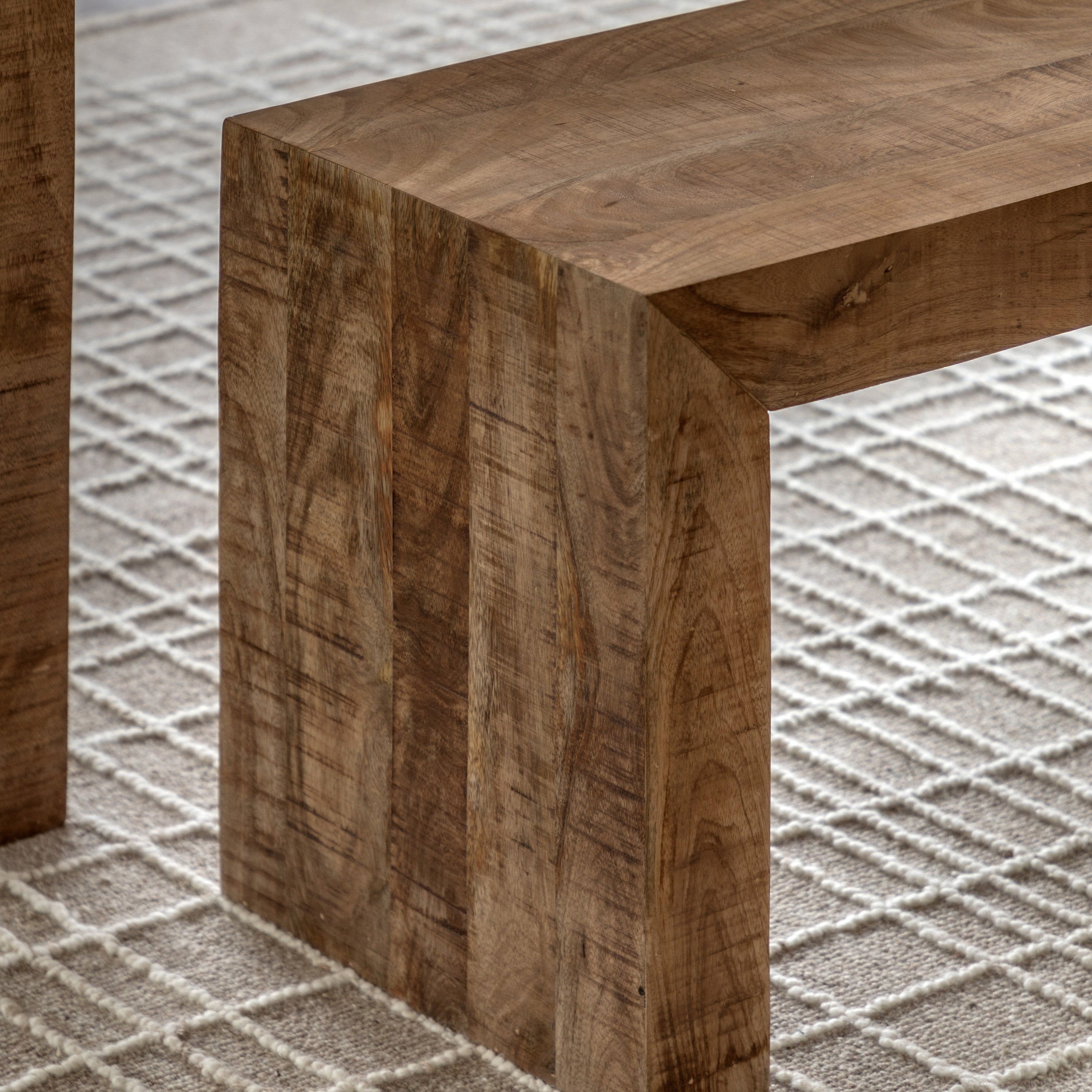 Eldora Natural Mango Wood Dining Bench